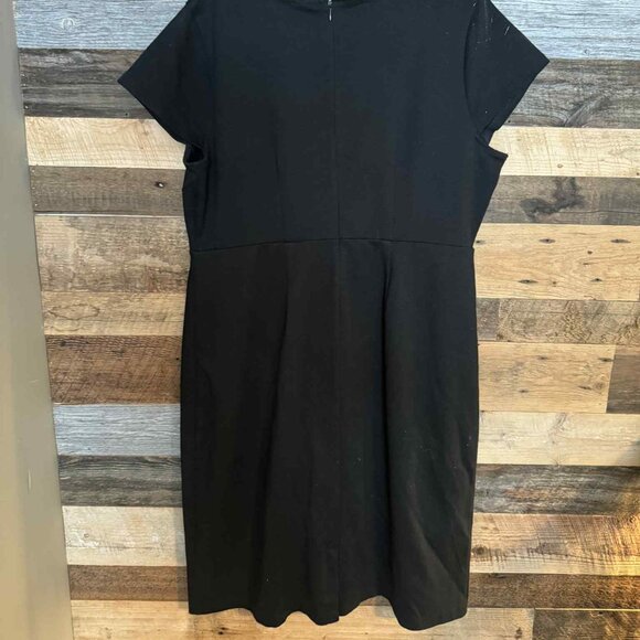 Women Plus Size Black Shift Dress - Picture 2 of 4